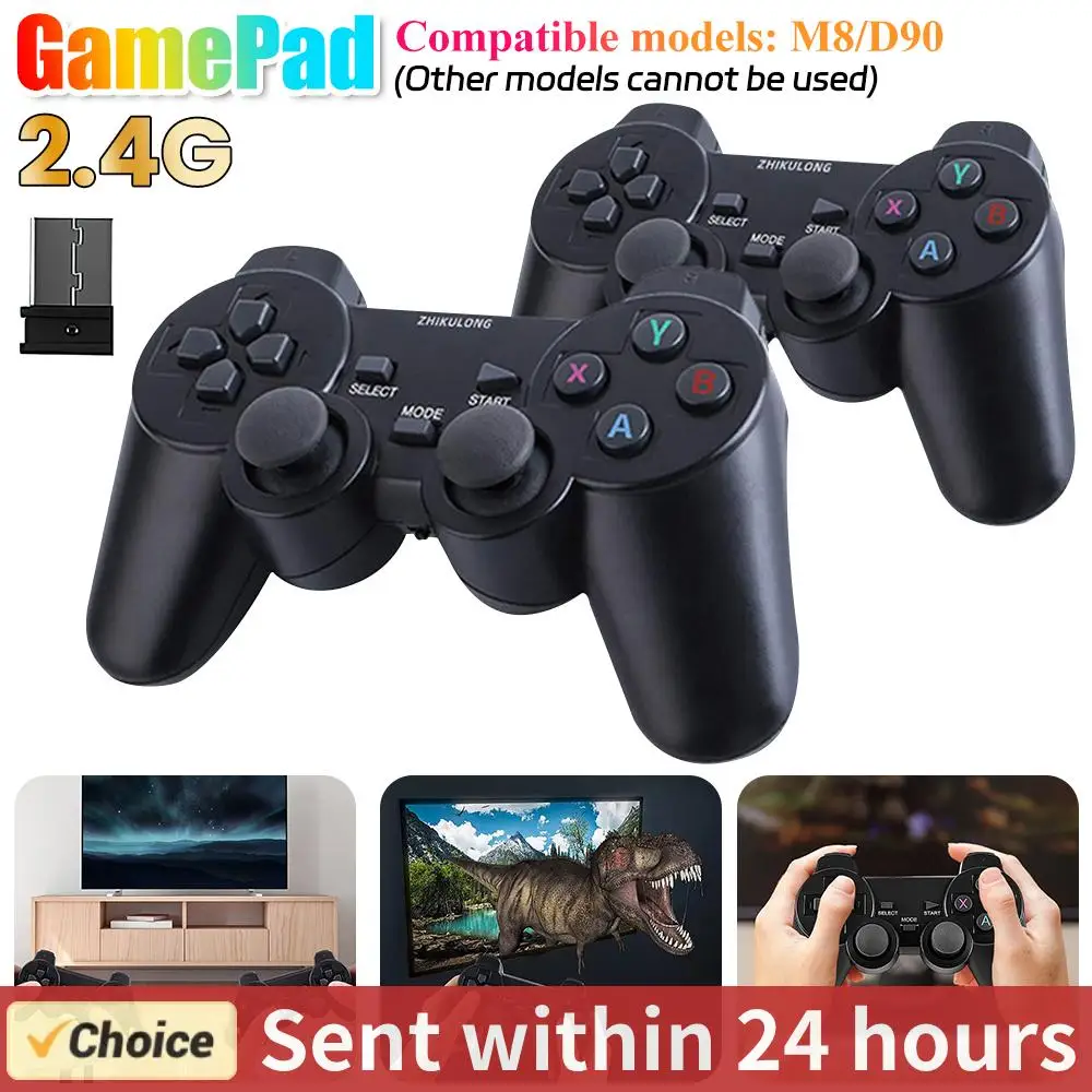 2 Stück 2,4 GHz Wireless Gamepad PC Game Controller für Game Stick M8 / D90 Game Box Videospielkonsole Joystick batteriebetrieben
