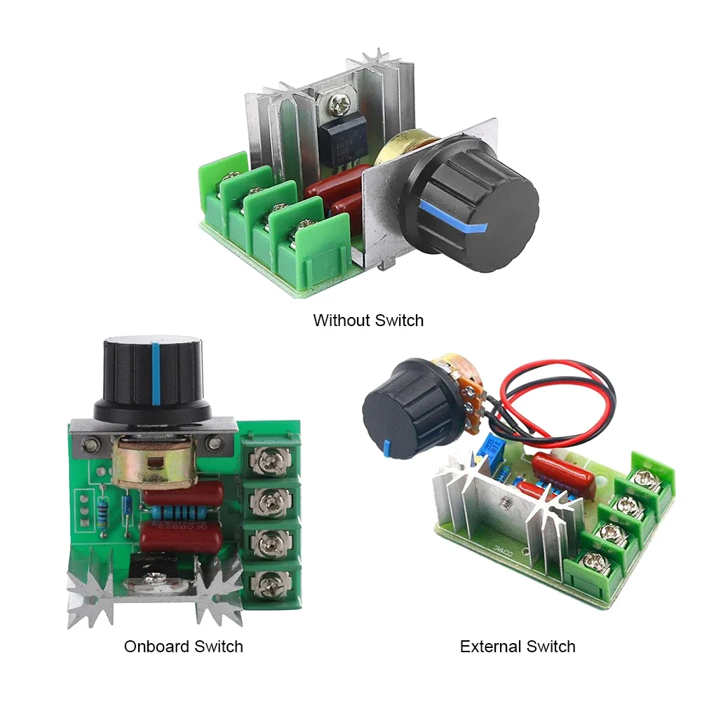 AC 220V 2000W Motor drehzahl regler 25a elektronisches Spannungs regler modul Hoch leistungs drehzahl regler Regelung kleiner Dimmer Image