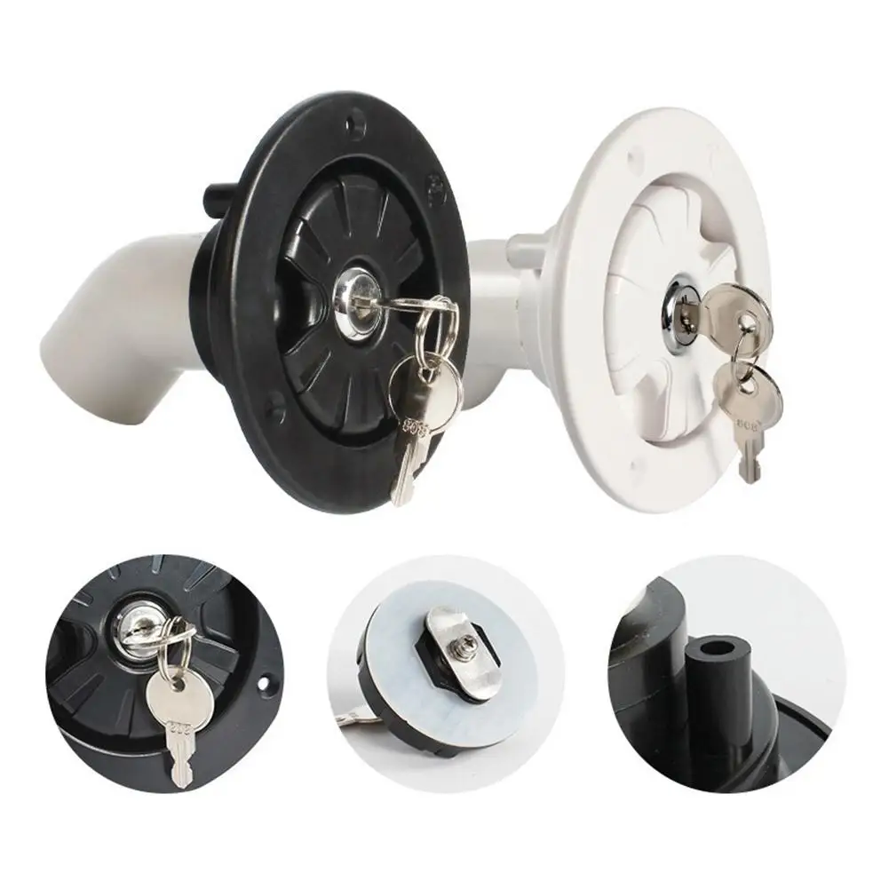 Wohnmobil-Einfüllhals für Wassertanks, Wohnmobil-Zubehör, Schwerkraft-Frischwasser-Einlassluke, Einlassfilter, abschließbar, für Wohnmobil, Boot, Wohnmobil, Anhänger, Wechselstrom Image