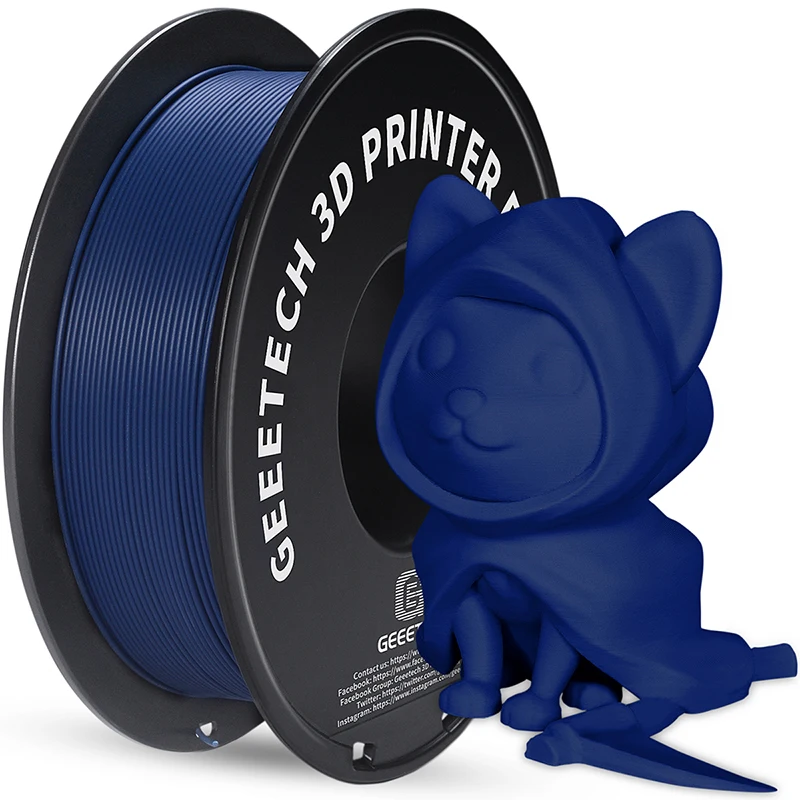 Geeetech Matte Filament PLA 1,75 mm 1 kg Spule (2,2 lbs), 3D-Drucker Material Polymilchsäure, mattierte Textur, Vakuumverpackung Image
