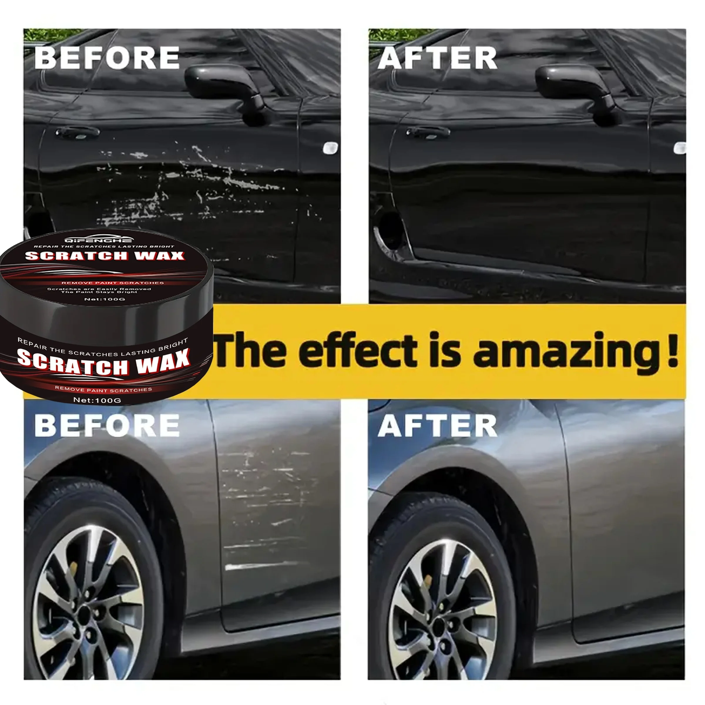 Auto Kratzer Entferner Farbe Pflege Werkzeuge Auto Swirl Entferner Kratzer Reparatur Polieren Auto Körper Schleifen Verbindung Anti Scratch Wachs Image