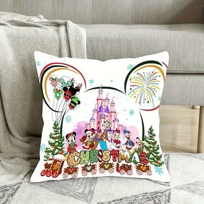 Miniso Disney Weihnachten Kissen bezug Mickey und Minnie Urlaub Thema Kissen bezug gewebte Kissen Image