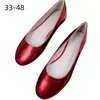 Frauen plus Größe 45 46 47 48 breit sitzende runde Zehen Ballerinas weiche Schuhe hochwertige Pu Neuheit Slip-On grün grün chauss ure