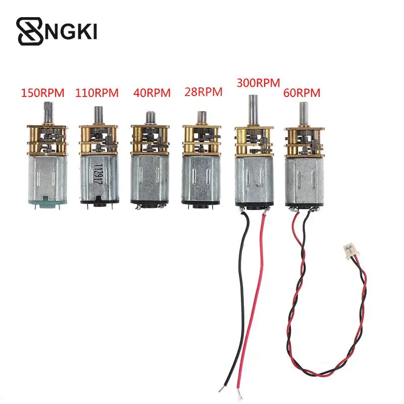 Micro Mini N20 Getriebe Motor DC 3V -6V 5V 28RPM 60RPM 110RPM 300RPM Langsam Geschwindigkeit Voll Metall Getriebe Minderer Elektrische Motor DIY Spielzeug Image