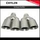 1 pz doppio opaco in acciaio inox punta del silenziatore per auto terminale di scarico sistema tubo punta di scarico universale 60MM 63mm GTI MK7 Golf7 ugello