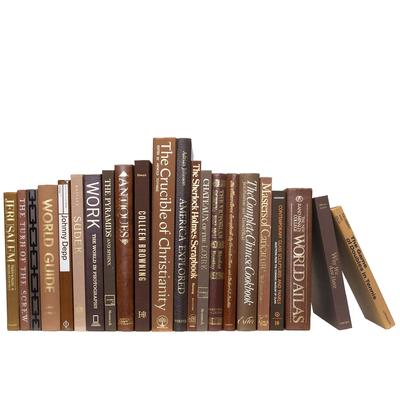 Books Brown Decorative Accessories: Vintage Chocolate Oversized Color By The Foot