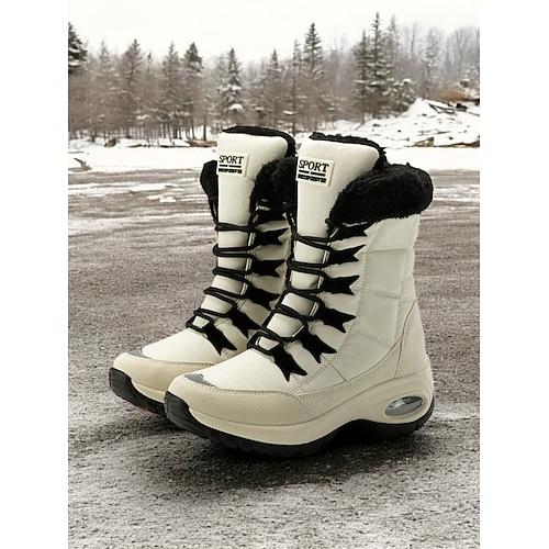 wasserdichte Winterstiefel für Damen mit warmem Plüschfutter und rutschfester Sohle – ideal für Outdoor-Aktivitäten bei kaltem Wetter