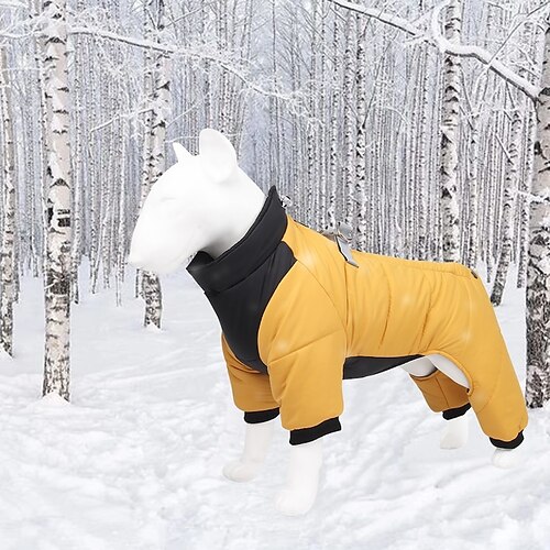 Hund Mäntel Jacke Steppjacke Winter mit Geschirr Winter Reflektierend Winddicht Warm Wasserfest Outdoor Klein Mittelgroß Image