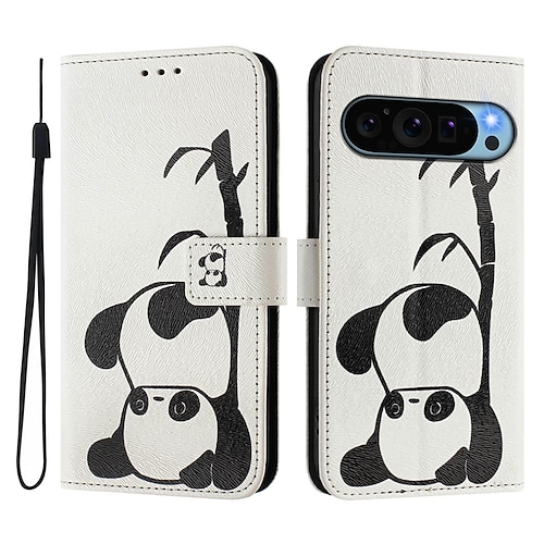 Handy Hülle Handyhüllen Für Google Pixel 9 Pro Pixel 9 Pro XL Pixel 8 Pro Pixel 8 Pixel 9 Pixel 7 Pixel 7 Pro Pixel 6 Pixel 6 Pro Brieftasche Kartenetui mit Halterung Magnetisch Ganzkörperschutz Retro Image