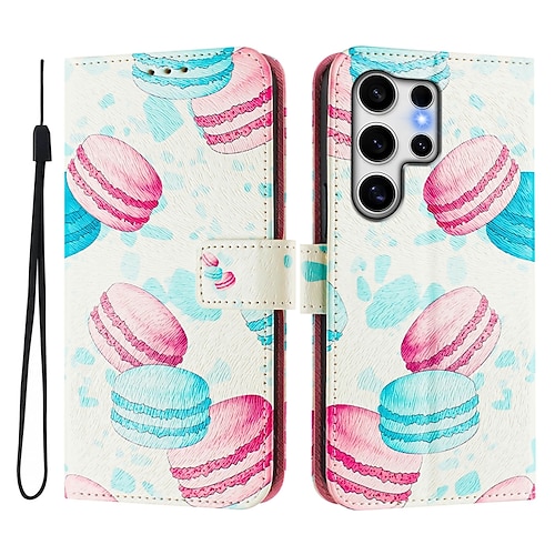 Handy Hülle Handyhüllen Für Samsung Galaxy S26 Ultra Plus S25 S24 S23 S24 FE S22 S21 Ultra Plus S20 A55 5G A35 5G Brieftaschenhülle Mit Ständer Magnetisch Vollschutz Retro TPU PU-Leder Image