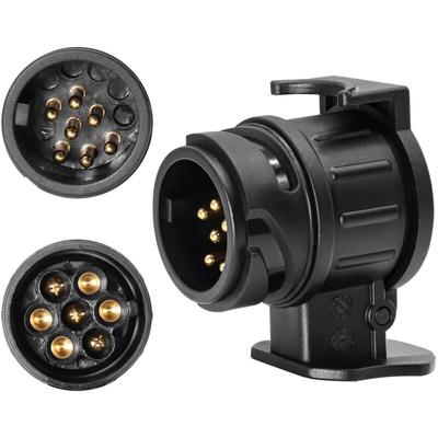 13-poliger auf 7-poliger Adapter für Anhänger. 13-polige Steckdose für Autoanhänger, Traktor, Image