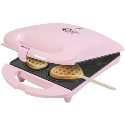 Waffeleisen in form von 4 herzen auf stäbchen 780w rosa Bestron dsw271p