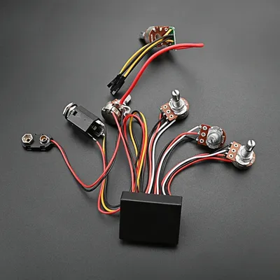 3 Band Aktive & Passive EQ Equalizer Elektrische Bass Preamp Schaltung Pickup Ersatz für Aktive Bass Pickup Bass Gitarre 24BD