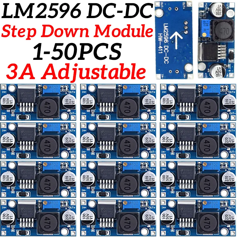 Einstellbarer Ausgang LM2596S Step Down Modul DC zu DC Buck Converter Spannungsregler Konvertierung Netzteilmodul LM2596 Image