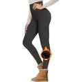 Per donna Pantaloni da yoga Leggings da yoga Leggings foderati in pile Calore Termico Vita Alta Yoga Allenamento in Palestra Pilates Collant Nero Bianco Viola scuro Pile Autunno Inverno Gli sport