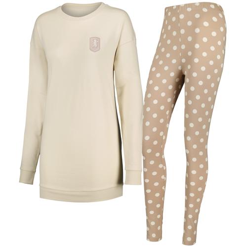 Aston Villa Snuggle Polka Dot Pyjama – Beige – Damen