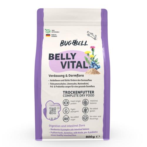 800g BugBell Trockenfutter Belly Vital Verdauung & Darmflora für Hunde