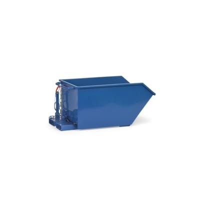 Fetra Kippbehälter, HxLxB 676x1390x1300mm, Tragl. 1000kg, Einfahrtaschen, RAL5007 Image