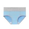 Women's Basic Panties 1 PC Underwear Simple Classic Pure Color Mid Waist Plus Size Gender Neutral Light Blue Black White M L XL Home Outfits