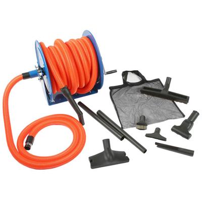 Premier Garage Central Vacuum Kit with 50 foot hose and Hose Reel