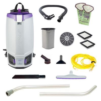 ProTeam GoFit 10, 10 quart Backpack Vacuum #107689 with Xover Multi-Surface Two-Piece Wand Tool Kit #107098