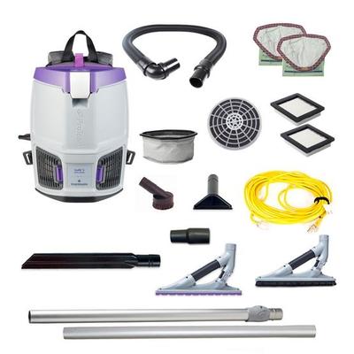 ProTeam GoFit 3, 3 quart Backpack Vacuum #107716 with ProBlade Hard Surface and Carpet Tool Kit #107532