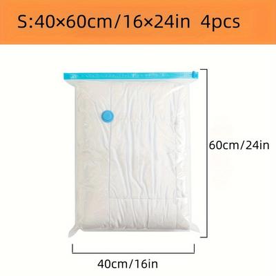 TEMU 4- Sealing , 16x24in, Plastic, Zip , -saving Storage For Clothes, , Duvets, Blankets, Bedding - -, Home & Kitchen Organizer