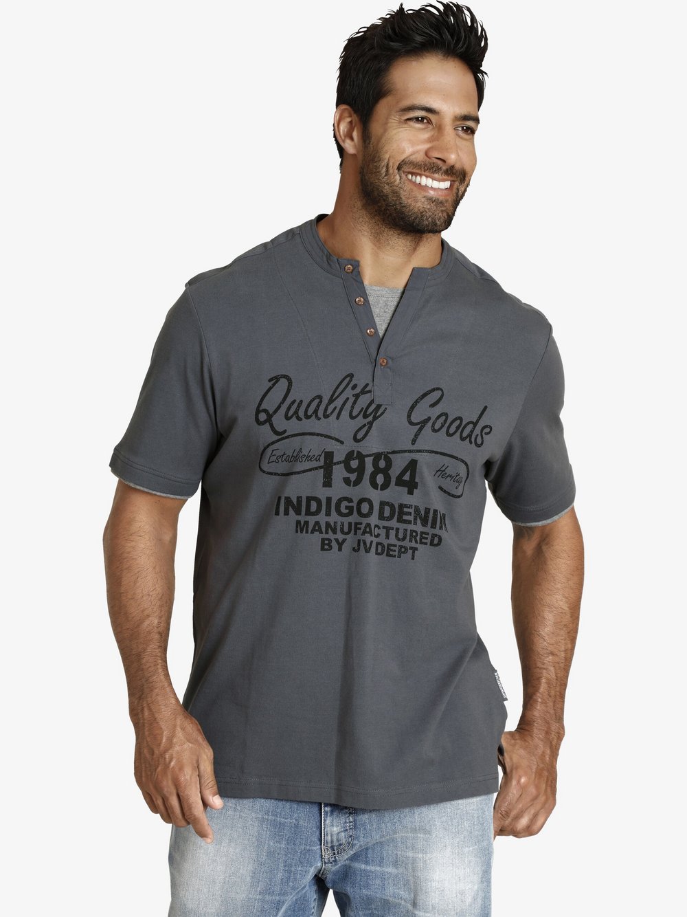 Jan Vanderstorm T-Shirt Herren grau, L Image