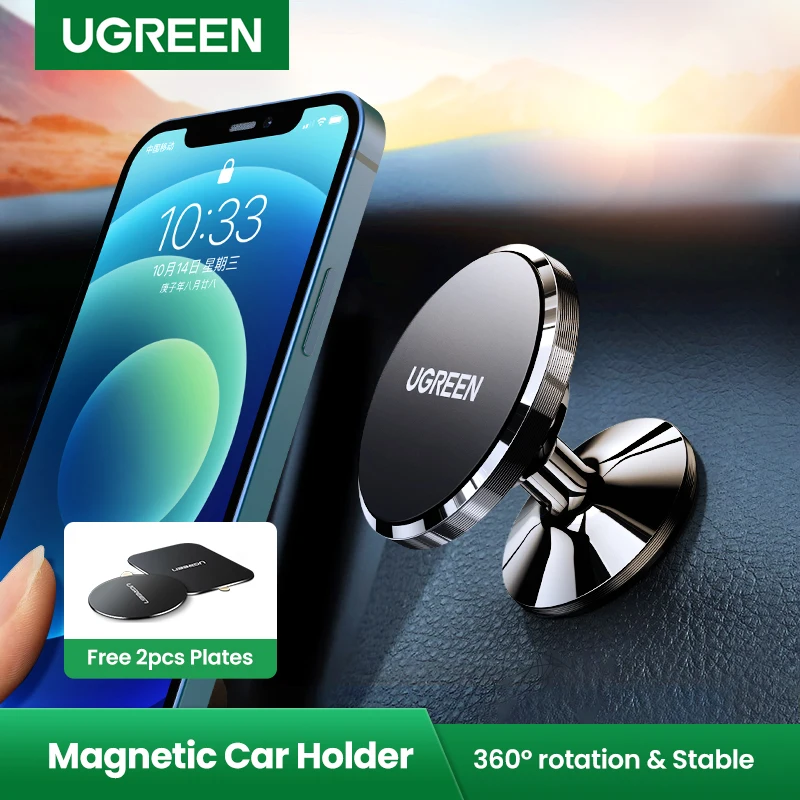 Ugreen Magnétique Téléphone Support De Voiture 360 Degrés Mobile Mont Téléphone Air Vent Stand Titulaire pour iPhone 7/6 Samsung S8 Smartphone Stand