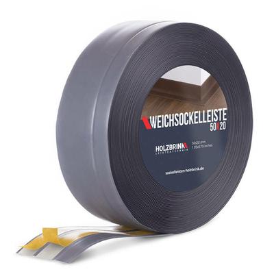 Weichsockelleiste selbstklebend Dunkelgrau Knickleiste, 50x20mm, 20 Meter - Dunkelgrau - Holzbrink