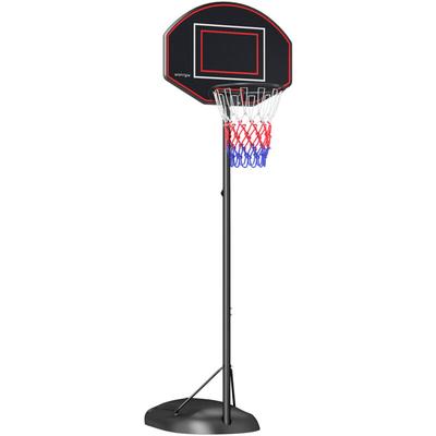 Sportnow - Basketballkorb mit Ständer, 221-282 cm Höhenverstellbar Basketballständer mit