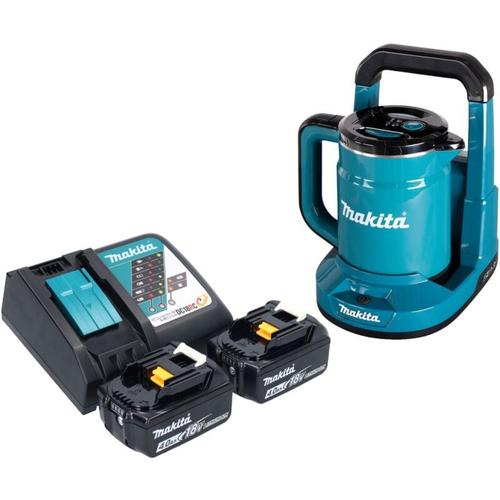 Makita - dkt 360 RM2 Akku Wasserkocher 36 v ( 2x 18 v ) 0,8 l + 2x Akku 4,0 Ah + Ladegerät