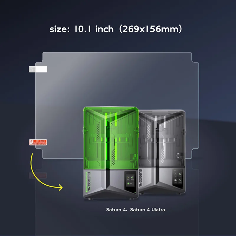 3 pezzi da 10.1 pollici pellicola protettiva per stampante 3D per Elegoo Saturn 3 Ultra/4/4 Ultra 12K 269x156mm protezione LCD parti accessori