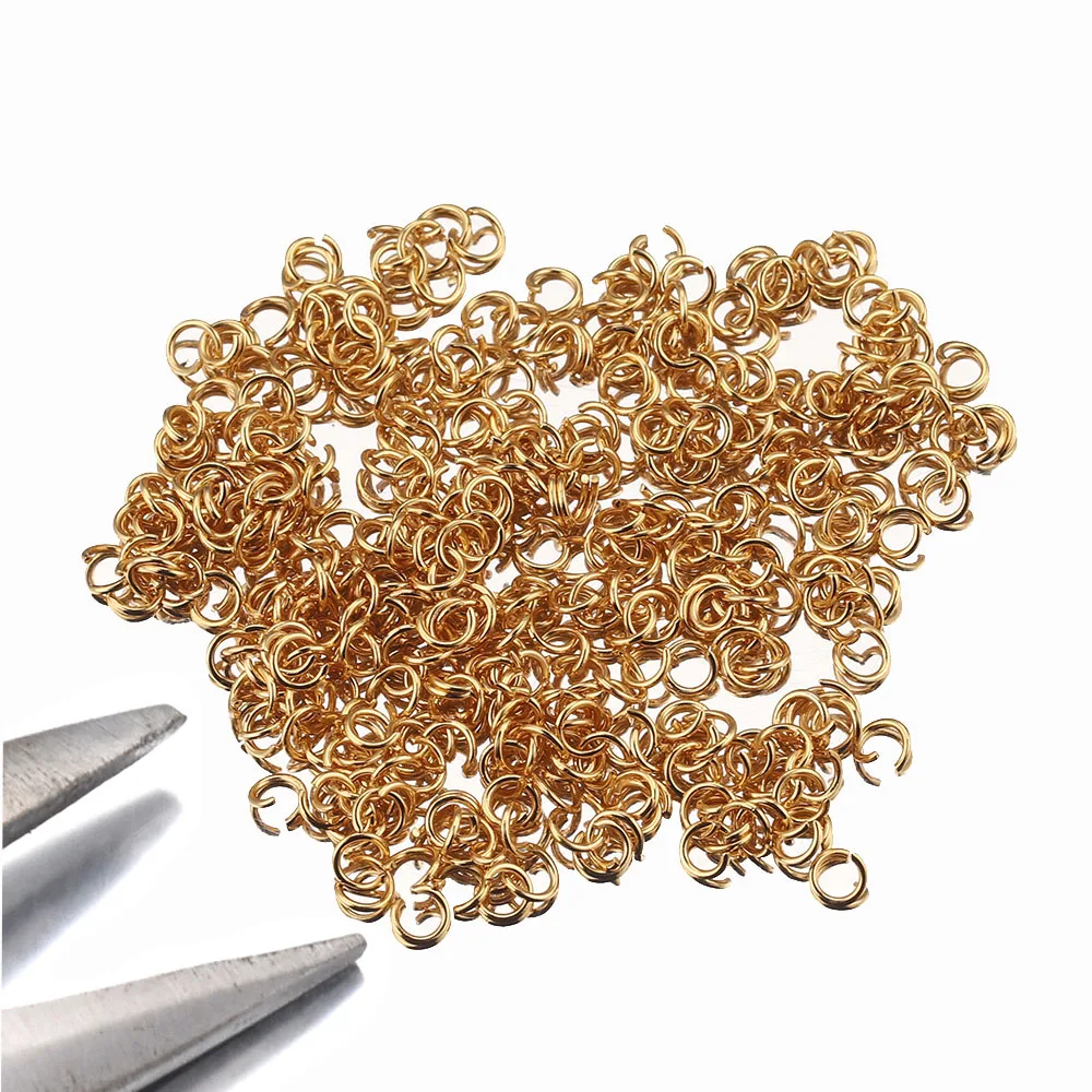 200 PZ 3-6mm Anelli di salto aperti ad anello singolo Anello diviso per la creazione di gioielli Forniture Anelli di salto aperti Connettori risultati di gioielli sfusi
