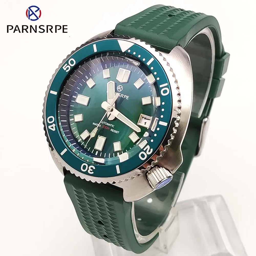 Parnsrpe Herren mechanische Uhr grün steriles Zifferblatt 316l wasserdichtes Gehäuse Saphir nh35 Herren Casual Business Uhr