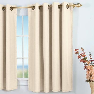 Glasgow Short Grommet Curtain Panel, 56 x 54, Ivory