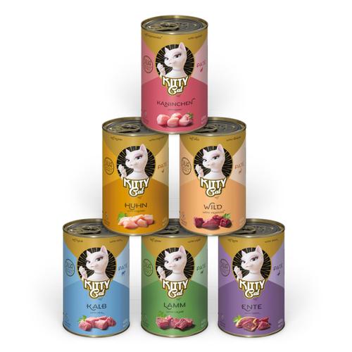 6x400g Kitty Cat Adult Pate Mix I (6 Sorten) Katzenfutter nass