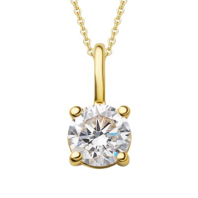 Ketten-Anhänger ONE ELEMENT "0.15 ct Diamant Brillant Anhänger aus 585 Gelbgold", gold, Schmuckanhänger, Damen, 0.15 ct 