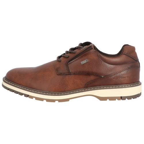 Schnürschuh TOM TAILOR Gr. 41, braun (cognac used) Herren Schuhe Halbschuh, Businessschuh mit gepolstertem Schaftrand