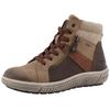 Winterboots ROMIKA, Damen, Gr. 42, braun (sand, dunkelbraun kombiniert), Lederimitat, Textil, kontrastfarbene Details, sportlich, Schuhe, Keilabsatz, Schnürboots, mit Zierreißverschluss außen, G-Weite