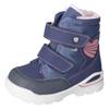 Klettstiefel PEPINO BY RICOSTA "Fina WMS: normal", Kinder, Gr. 27, bunt (dunkelblau, rosa), Lederimitat, Textil, kontrastfarbene Details, casual, Schuhe, Kindergartenschuh, Winterstiefel mit wasserdichter Sympatex Membran