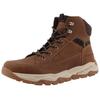 Schnürboots TOM TAILOR, Herren, Gr. 42, braun (cognac), Lederimitat, Textil, unifarben mit Farbeinsatz, casual, Schuhe, Herbstboots, Outdoorschuh mit wasserabweisender TEX-Ausstattung