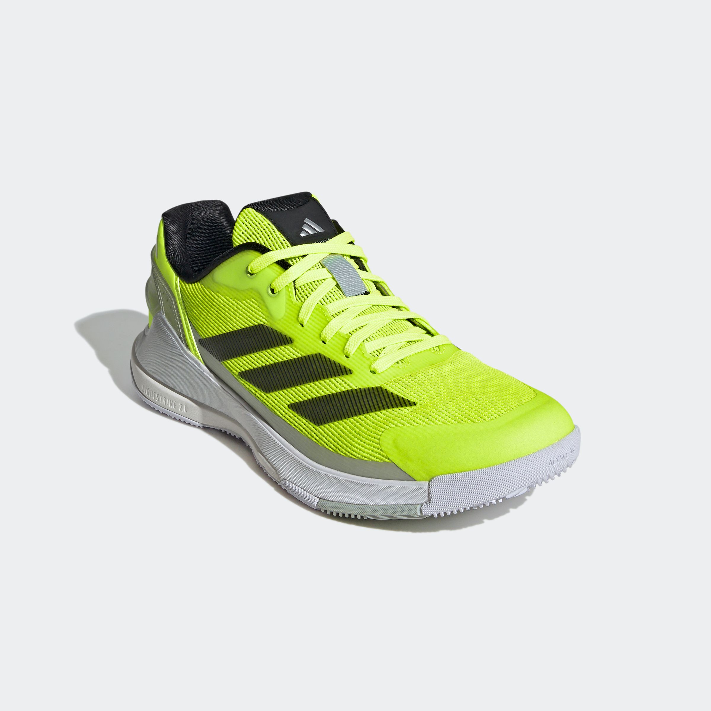Tennisschuh ADIDAS PERFORMANCE "CRAZYQUICK PADEL", Herren, Gr. 41, grün (lucid lemon, core schwarz, silber metallic), Synthetik, Textil, Schuhe, besonders geeignet für Padel