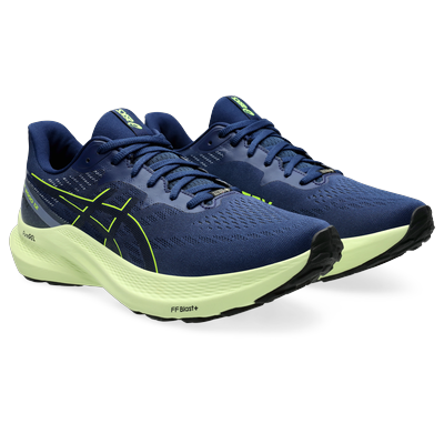 Laufschuh ASICS "GT-2000 12 Gore-Tex", Gr. 41,5, bunt (blau expanse, safety gelb), Textil, Synthetik, sportlich, Schuhe,