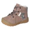 Lauflernschuh PEPINO BY RICOSTA "Dusty WMS: weit", Kinder, Gr. 22, braun (braun, grau), Leder, Textil, casual, Schuhe, Babystiefel, Winterschuh, Schnürstiefel mit wärmender Schurwolle
