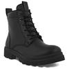 Schnürboots ECCO "GRAINER W", Damen, Gr. 41, schwarz, Leder, klassisch, Schuhe, Stiefelette, Winterboots, Blockabsatz, mit Schurwollfutter