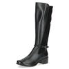 Stiefel CAPRICE, Damen, Gr. 39, Normalschaft, schwarz, Leder, Textil, unifarben, klassisch, Schuhe, Blockabsatz, Langschaftstiefel, Businessstiefel mit Reißverschluss