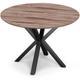 Table À Manger Ronde - Industrielle - Bois Et Métal - Alise Bois Naturel