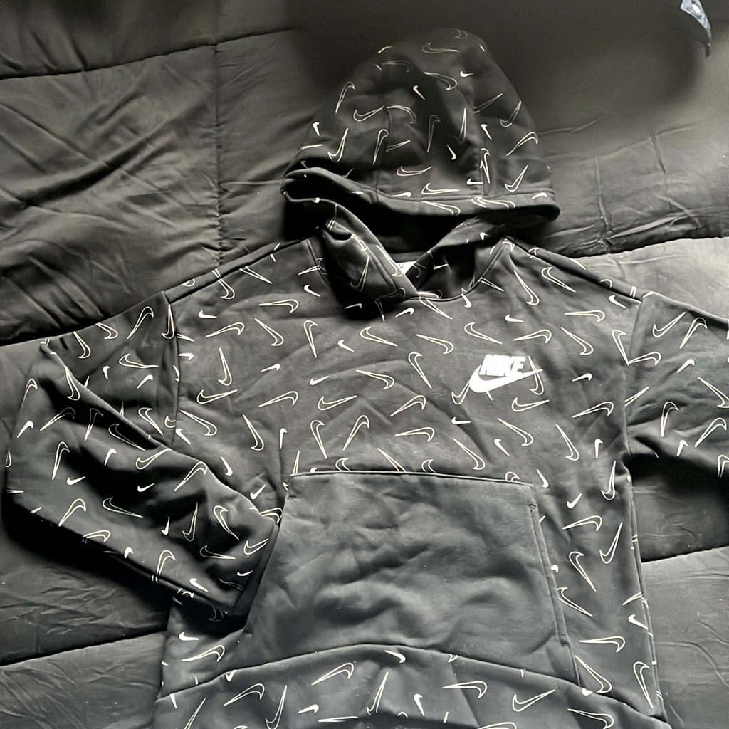 Nike Shirts & Tops | Kids Large Nike Hoodie. Used Once Or Twice, In Very Good Condition. | Color: Black/Pink | Size: Lg