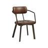 Juret Arm Chaise - Old Anvil - Vintage Brown Faux Leather.